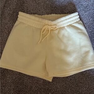 Pastel yellow comfy shorts